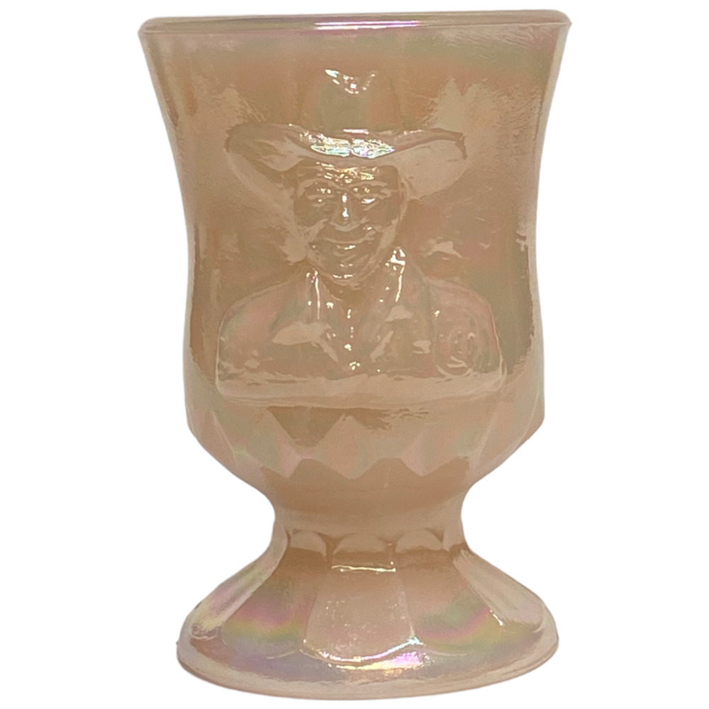 Boyd Glass Hopalong Cassidy #719 Ltd Ed Rosie Pink Carnival Toothpick Holder COA